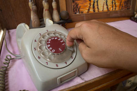 telephone antique analog phone workingの写真素材