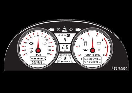 automotive icon car dashboard vehicle speedometerのイラスト素材