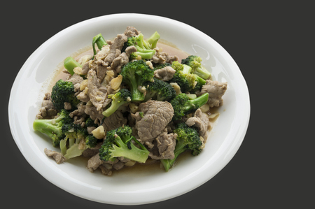 food stir fried vegetable Asian meat pork broccoliの写真素材