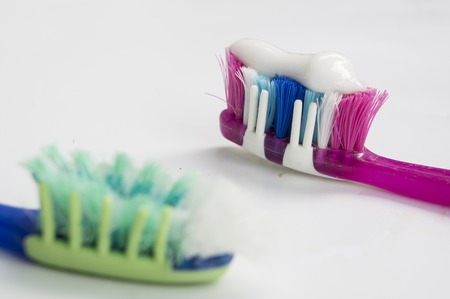 toothbrush paste hygiene health dental dentistの写真素材