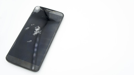 phone broken damage fall accident smashedの写真素材