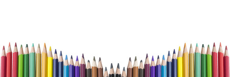 pencil color work path isolated designの写真素材