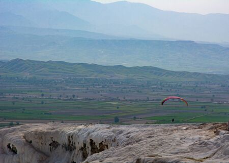 Cotton Castle in Pamukkale Turkeyの写真素材