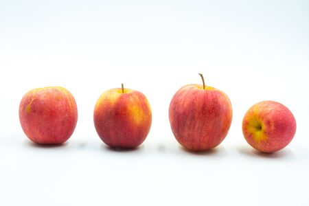 Small Jazz Apple Isolated on White Backgroundの写真素材