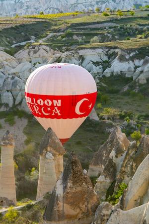 Hot Air Balloon Flying in Cappadocia Turkeyのeditorial素材