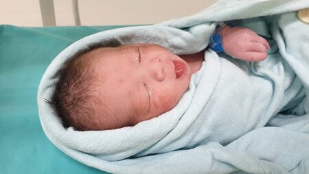 New Born Baby in The Hospitalの写真素材