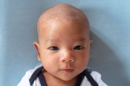 Asian Baby Face smile with big black eyes