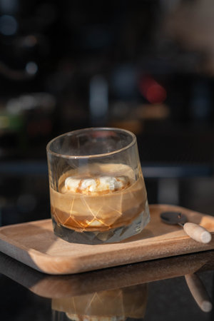 The Affogato Coffee made by Vanilla ice cream and on top with Espresso Shot