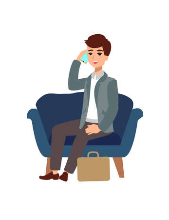 Animate character. Male personage constructor. Different man postures. Vector set personage.のイラスト素材