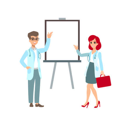 Funny character design. Cartoon illustration. Healthcare concept creator. Female medic personage.のイラスト素材