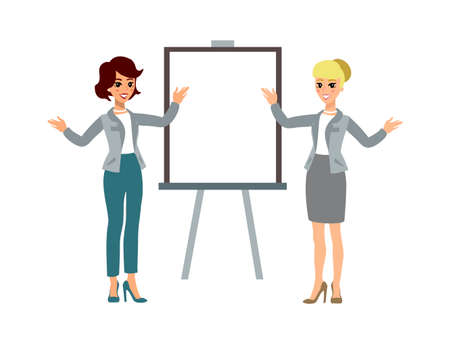 Animate character. Female personage constructor. Different woman postures. Vector personage.のイラスト素材