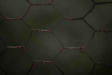 METAL CHICKEN WIRE MACRO BACKGROUND