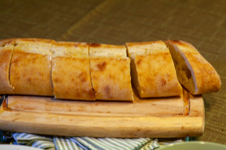 Fresh sliced french bread load.