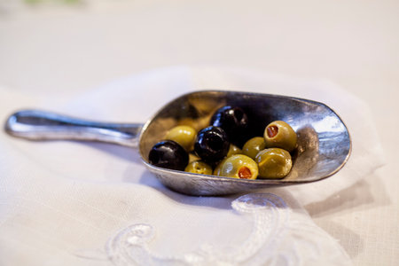 Black and green olive still life.の写真素材