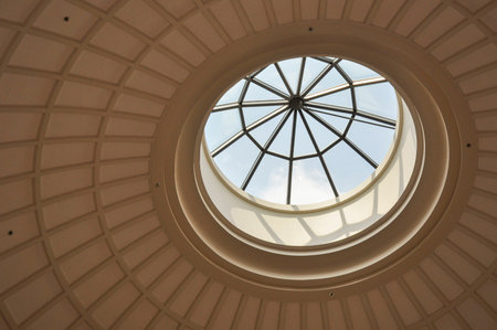 Architectural design element round skylight.の写真素材