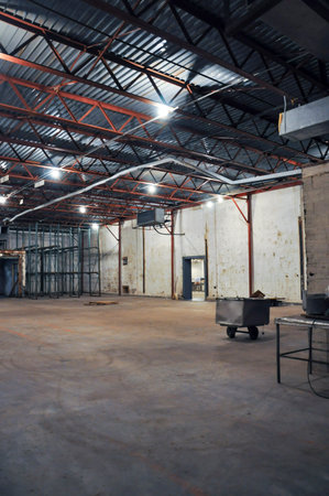 Interior of a modern warehouse.の写真素材
