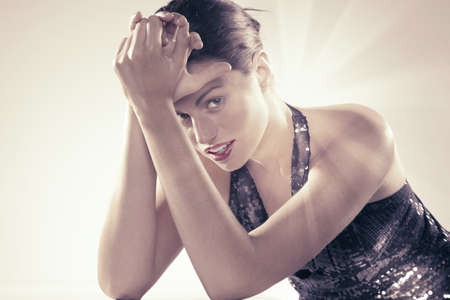 Glamour woman  retro style