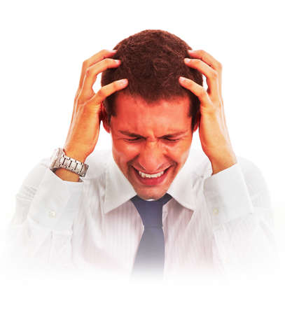businessman with headacheの写真素材