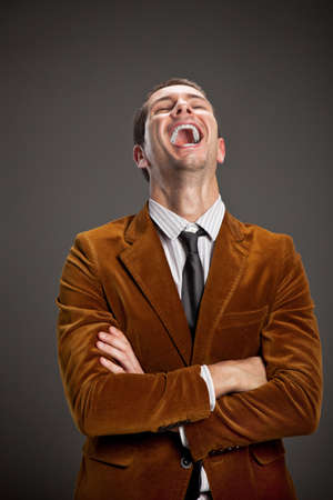 Portrait of attractive young businessmanの写真素材