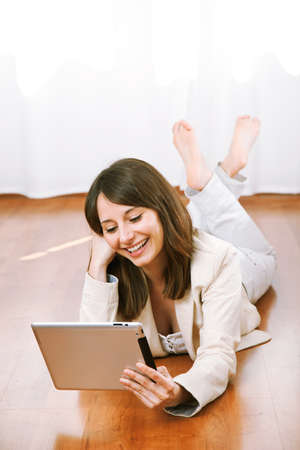 Businesswoman working at home
