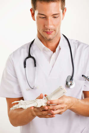 Portrait of medical doctor with stethoscope の写真素材