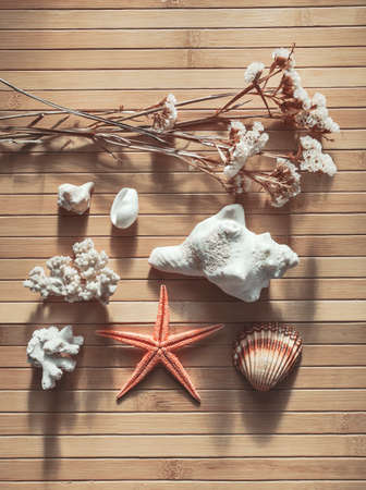 Closeup of sea set の写真素材