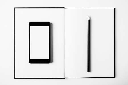 Office objects isolated on white  の写真素材