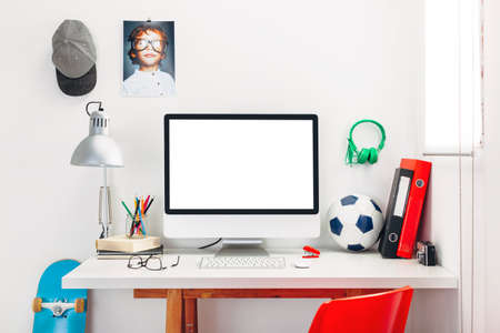 Modern study room for a boy の写真素材
