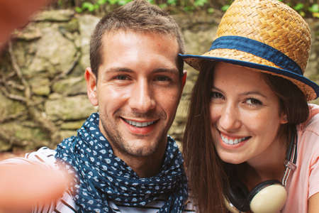 Beautiful couple smiling