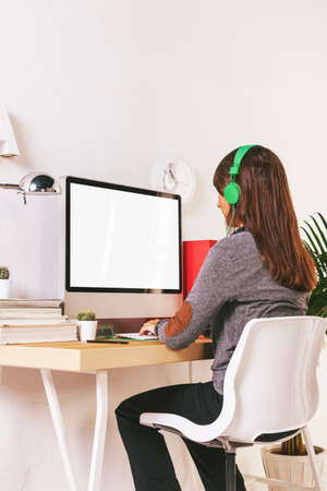 Desk of creative worker. 