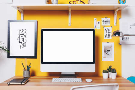 Office workplace with computer.の写真素材