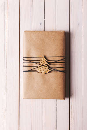 Beautiful present with Xmas decoration.の写真素材