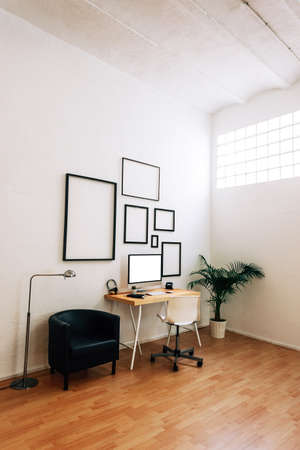 Modern creative workspace.の写真素材