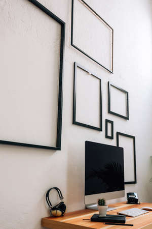 Modern creative workspace.の写真素材