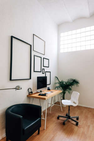 Modern creative workspace.の写真素材