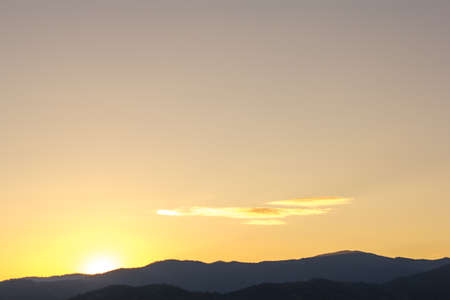 Dawn at the mountainの写真素材