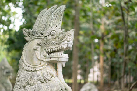 An old sculpture in the park of Thal university
