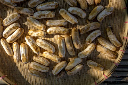 Banana preserved by sundry methodの写真素材