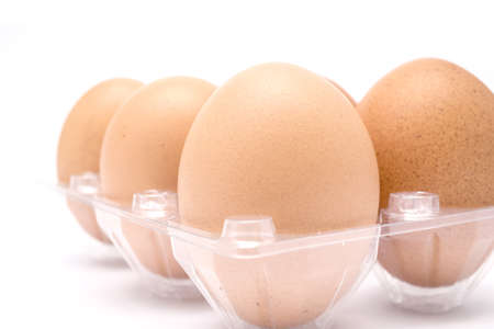 Brown chicken egg on isolate background