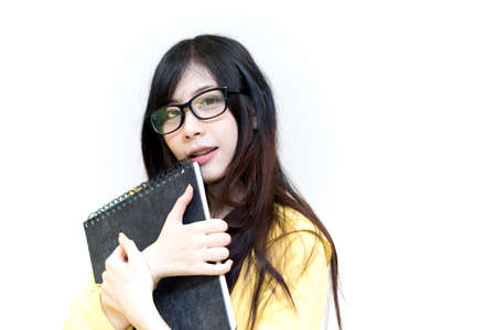 Asian girl in engineering workshop  uniform