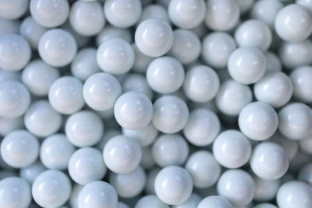 White plastic bullets for BB gunの写真素材