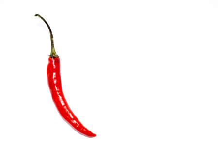 Red hot pepper on white background