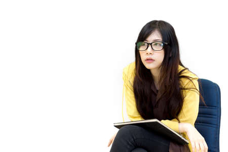 Asian girl in engineering workshop  uniform