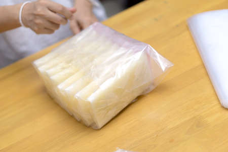 Packing frozen breast milk storage bags