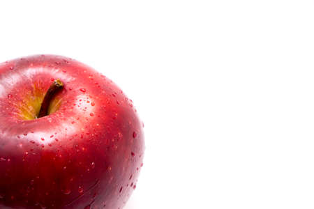 Red apple on white backgroundの写真素材