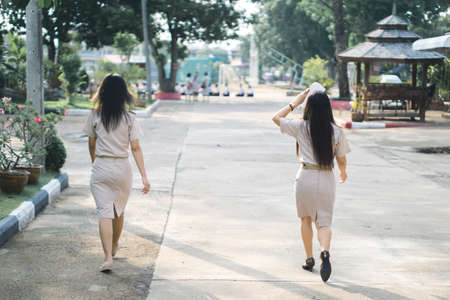 Thai teachers in official uniformの写真素材