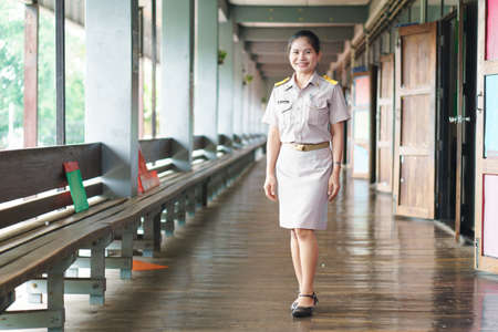 Thai teachers in official uniformの写真素材