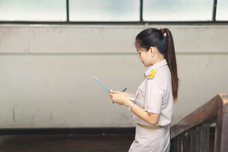Thai teachers in official uniformの写真素材