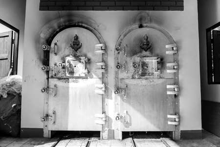The Buddhist Thai cremation chamberの写真素材