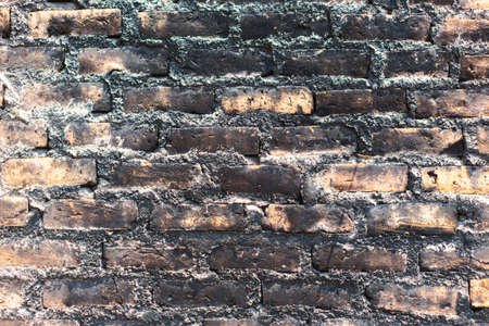 Old red brick wall backgroundの写真素材